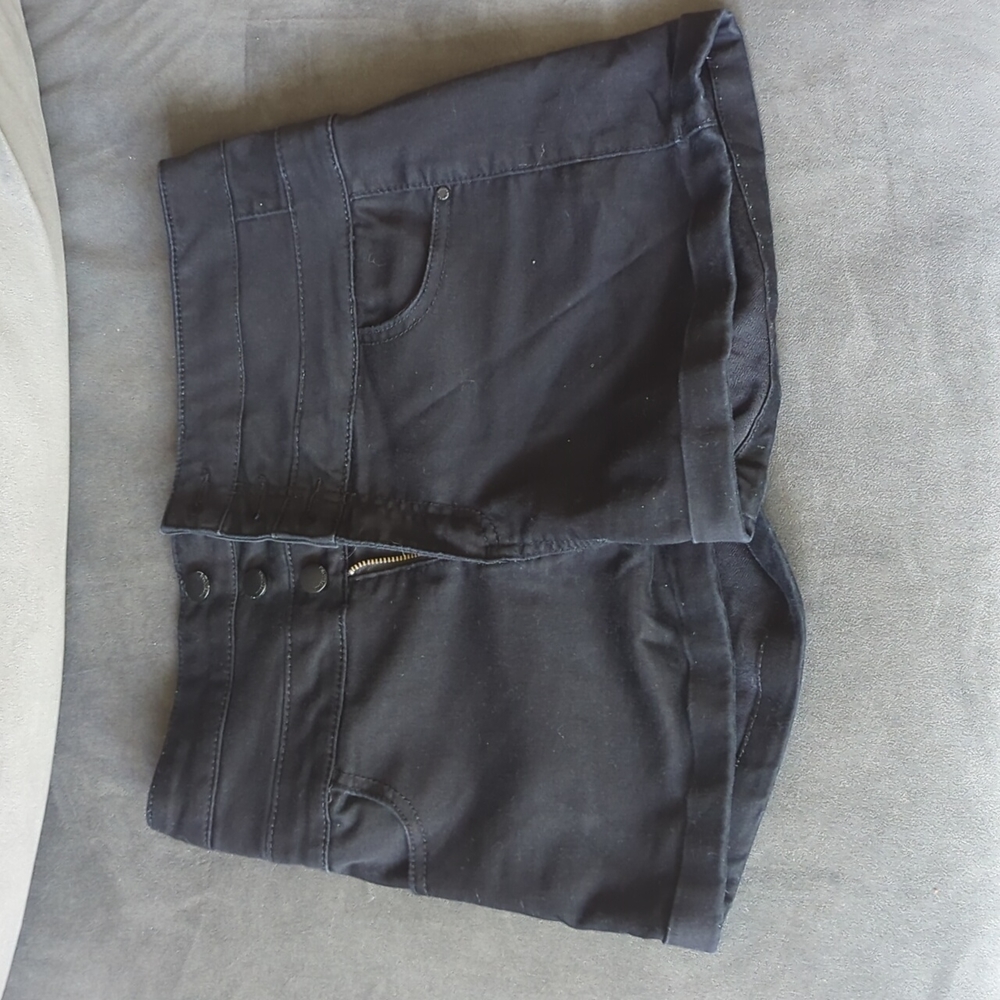 Black High-Waisted Shorts